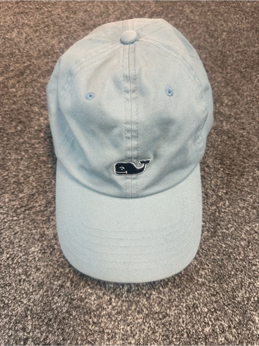 Vineyard Vines Sky Blue Denim Whale Baseball Cap
